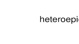 How to pronounce heteroepic