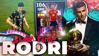 My INSANE pack luck goes on! Show Time RODRI review | eFootball