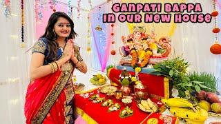 Grand Welcome Of Ganpati Bappa In our New House 🩷 Bindass Kavya Ganesh Chaturthi Celebration