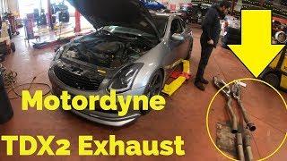 INFINITI G35 MOTORDYNE TDX2 SHOCKWAVE EXHAUST INSTALL AND REVS!!!!