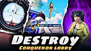 Destroy Conqueror Lobby  [ 1 vs 4 Clutches ] iPhone 12 lag In BGMI !! [ BGMI PUBG MOBILE ]