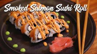 Smoked Salmon Sushi Roll with Smoked Cream Cheese!!