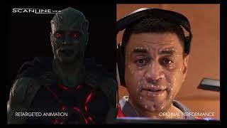 Harry Lennix behind the scene as Martian Manhunter