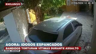 Idosos são espancados por criminosos durante assalto