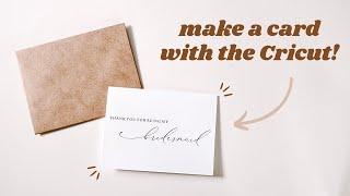 HOW TO MAKE A CARD WITH CRICUT  | How To Use Scoring Stylus with Cricut - DIY Bridesmaid Cards