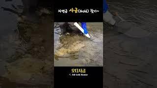 여길 패닝해보면 금 사금(Gold)이 있지요~ #사금 #gold #자연금