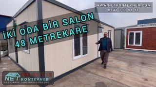 İKİ ODA BİR SALON 48 METREKARE KONTEYNER EV