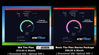 AT&T Fiber 500 vs AT&T Fiber 300 Speed Test Comparison [ Full HD 60Hz 1080p 4k unlocked ]
