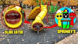 Drone Catches SLIDE EATER EATS HORROR SPRUNKI!! (ON CAMERA)