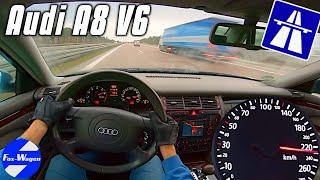 Audi A8 2,8l V6  POV Test Drive | on GERMAN AUTOBAHN | NO LIMIT  | Facelift 193 HP