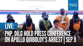 LIVE: PNP, DILG hold press conference on Apollo Quiboloy's arrest | September 9