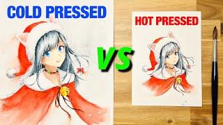 Hot Pressed or Cold Pressed Watercolor Paper [Beginner Watercolor Anime Tutorial]
