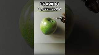 Hyper-realistic apple #art #drawing