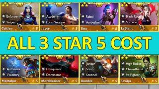 Set 13 ALL 5 Cost Units 3 Star ⭐⭐⭐