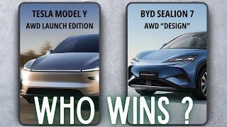 Tesla Model Y (2025) vs BYD SEALION 7