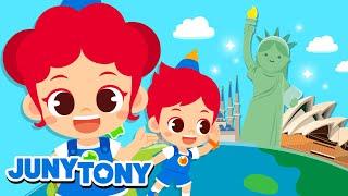 World Landmarks｜Landmarks Around the World!｜Explore World Song for Kids｜JunyTony