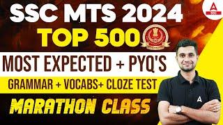 SSC MTS 2024 Top 500 Most Expected + PYQ'S Grammar + Vocabs+ Marathon class BY SHANU SIR