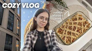 38. autumn diaries | вязальные проекты, книги, готовим яблочный пирог, ежедневник | cozy vlog