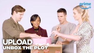 The Upload Cast Plays Unbox the Plot | Upload | Prime Video