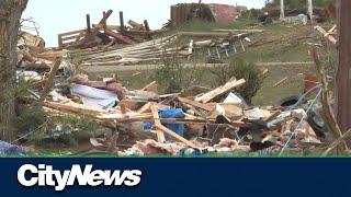 Central Alberta tornado aftermath