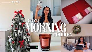 MY COZY WINTER MORNING ROUTINE! ft. Skims | holiday vibes, realistic slow morning, self care