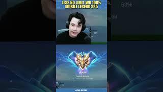 JESS NO LIMIT WR 100% DI MOBILE LEGEND S35 @JessNoLimit #shorts #mlbb  #mobilelegends