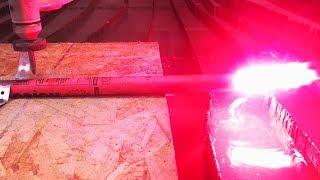 Lit Road Flare vs 60,000 PSI Waterjet