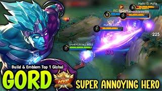 100% ANNOYING!! GORD NEW 1 SHOT COMBO BUILD IS BRUTAL DAMAGE FOR MID LANE - BUILD TOP 1 GLOBAL GORD