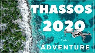 Thassos Island Greece 2020  Video Drone 4k  Beaches and Places