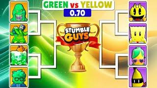 NEW SKIN 0.70 | GREEN vs YELLOW | Stumble Guys Tournament