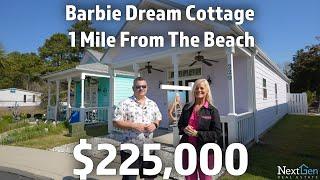 Inside a Murrells Inlet Barbie Cottage in South Carolina near Myrtle Beach for $225k!