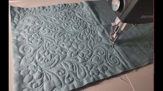Bernina Q16 Flower Garden Vine free motion sit down quilting fun and free!