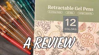 FourCandies Retractable Gel Pens Review @fourcandies