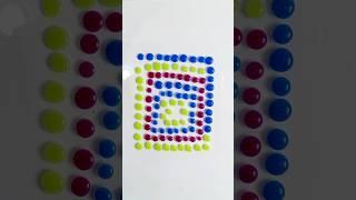 Box shape water drops magic art/ mixing one by one all drops 