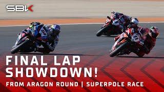 EPIC FINAL LAP️ Bautista  Toprak in the Superpole Race's last lap  | 2024 #AragonWorldSBK 