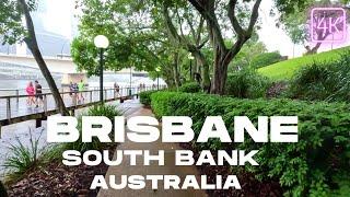 Rainy Saturday Morning Walk at South Bank Brisbane | 4K Australia | 25 May 2024 | UHD 60fps