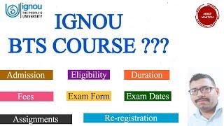 IGNOU BACHELOR OF ARTS IN TOURISM STUDIES ??? II IGNOU BTS COURSE FULL DETAIL