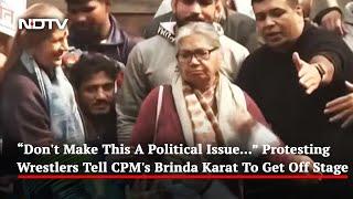 Watch: Wrestler Asks Politician Brinda Karat To Leave Stage - "It's Athletes' Protest"