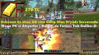 RTM - Uskonun En Ucuz GB'sine Sahip Olan Dryads Serverında Mage PK'sı Atıyorlar! | Knight Online