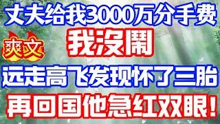 丈夫給我3000萬分手費，我沒鬧，遠走高飛發現懷了三胎，再回國他急紅雙眼！