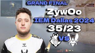 Vitality ZywOo (35/23) vs G2 (Inferno) @ IEM Dallas 2024 Grand final | CS2 POV