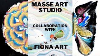 FIONA ART COLLAB Reverse Flower Dip & Butterfly Chain Pull & Marbling EPIC - Masse Art Studio #48