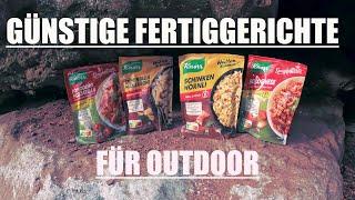 Günstige Fertiggerichte für unterwegs.