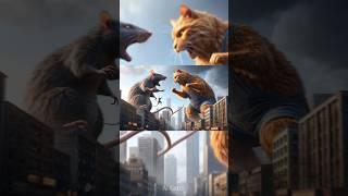 The Battle Between The Cat And The Giant Mouse ...#ai #cat #story #shorts