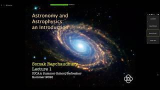 Somak Raychaudhury: Introduction to Astronomy and Astrophysics I