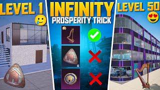 OMG  Infinity Prosperity Trick | Level 1 To Level 50 Easy Way | Home Level Up Trick | Pubgm