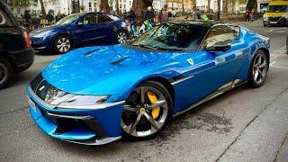 NEW Ferrari 12Cilindri in Blu Corsa driving in London!!