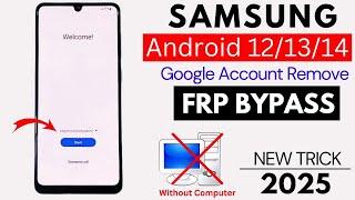 All Samsung Galaxy FRP Bypass Without Pc 2025 Android 12-13-14 Latest Security 2025️Frp Unlock