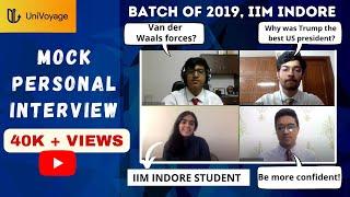 Personal Interview for IPMAT Indore - Mock PI for IIM Indore
