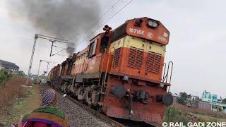 12765 Tirupati - Amravati Superfast Express | WDM3A & WDM3D Chugging & Smoking | Indian Railways